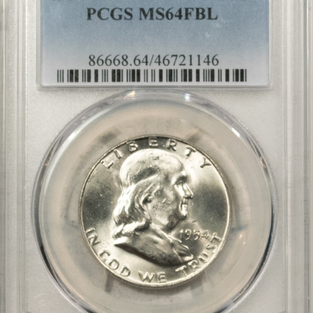 U.S. Certified Coins 1954-D FRANKLIN HALF DOLLAR – PCGS MS-64 FBL