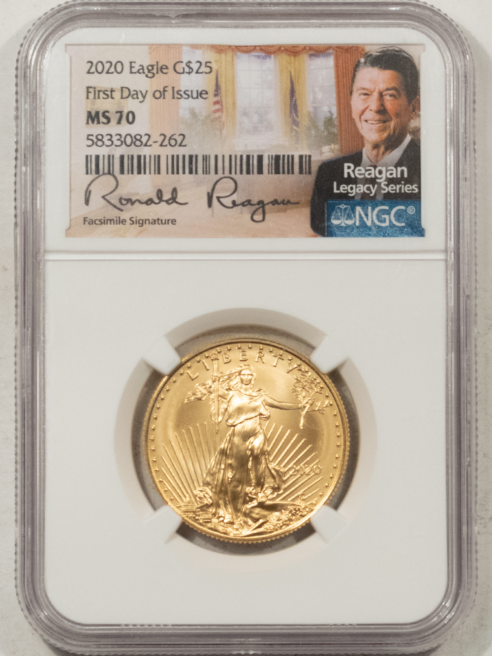 2020 $25 1/2 OZ AMERCIAN GOLD EAGLE - NGC MS-70 FIRST DAY OF ISSUE ...