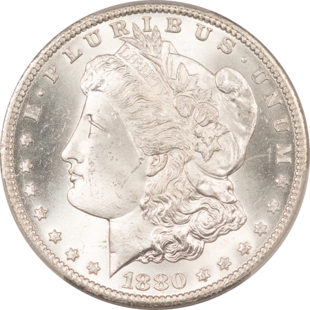 Morgan Dollars 1880-CC REVERSE OF 1878 MORGAN DOLLAR, VAM-7 8/7 – PCGS MS-65, BLAST WHITE GEM!