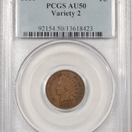 New Store Items 1886 INDIAN HEAD CENT, VARIETY 2 – PCGS AU-50