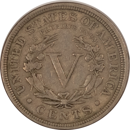 Liberty Nickels 1894 LIBERTY V NICKEL – NICE ORIGINAL VERY FINE+, SEMI-KEY DATE!