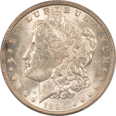 Dollars 1894-O MORGAN DOLLAR – PCGS MS-60, FLASHY, TOUGH, MINT STATE!