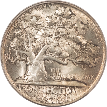 New Certified Coins 1935 CONNECTICUT COMMEMORATIVE HALF DOLLAR – PCGS MS-64, ORIGINAL WHITE!