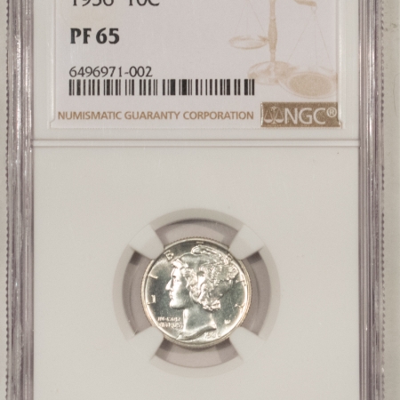 U.S. Certified Coins 1936 PROOF MERCURY DIME – NGC PF-65, WHITE GEM! FIRST YEAR!