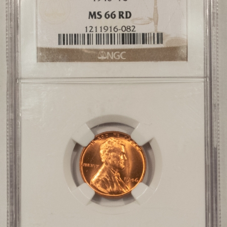 U.S. Certified Coins 1946 LINCOLN CENT – NGC MS-66 RD, BLAZING!