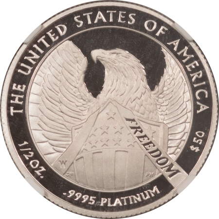 American Platinum Eagles 2007-W $50 1/2 OZ PROOF PLATINUM EAGLE, 10TH ANNIVERSARY – NGC PF-70 ULTRA CAMEO