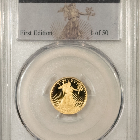 U.S. Certified Coins 2022-W PROOF 1/10 OZ $5 AMERICAN GOLD EAGLE PCGS PR-70 DCAM PREMIER 1ST 1 OF 50