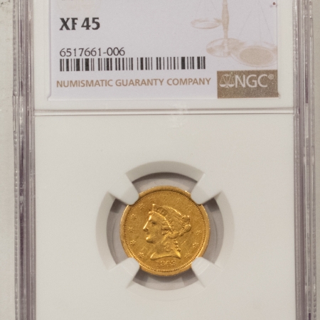 New Store Items 1843-O $2.50 LIBERTY HEAD GOLD, SMALL DATE – NGC XF-45, TOUGH DATE!