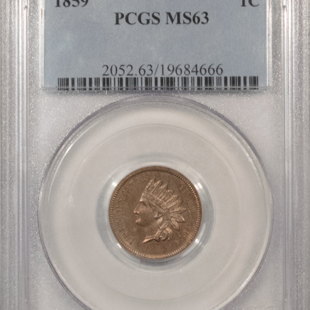 New Store Items 1859 INDIAN CENT – PCGS MS-63, FLASHY! TOUGH FIRST YEAR ISSUE!