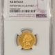 $2.50 1929 $2.50 INDIAN HEAD GOLD – NGC AU-58