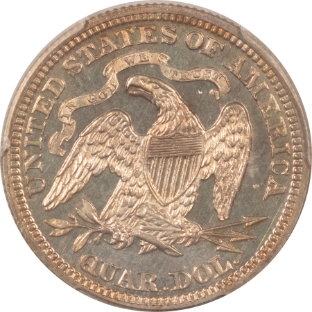 Liberty Seated Quarters 1873 PROOF SEATED LIBERTY QUARTER, NO ARROWS – PCGS PR-64, FRESH & FLASHY!
