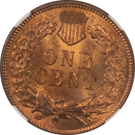 Indian 1876 INDIAN CENT – NGC MS-65 RB, NEARLY FULL RED, PREMIUM QUALITY!