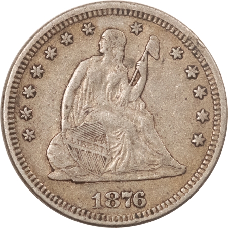 Liberty Seated Quarters 1876 LIBERTY SEATED QUARTER – HIGH GRADE EXAMPLE, NICE & ORIGINAL!