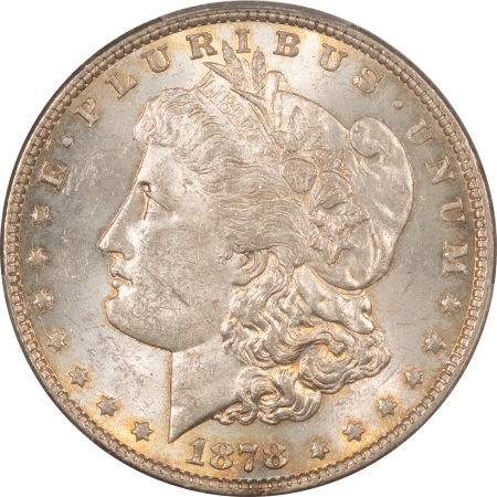 Morgan Dollars 1878 8TF MORGAN DOLLAR – PCGS MS-61, FRESH & PLEASING!