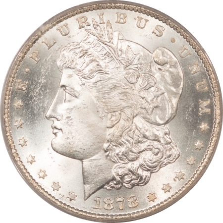 Morgan Dollars 1878-CC MORGAN DOLLAR – PCGS MS-63, OLD GREEN HOLDER, PREMIUM QUALITY!