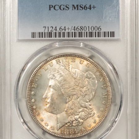 Morgan Dollars 1881 MORGAN DOLLAR – PCGS MS-64+, NEAR GEM!