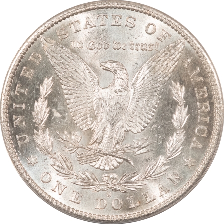 Morgan Dollars 1881-S MORGAN DOLLAR – ANACS MS-65 OBVERSE DMPL, DEEP MIRROR OBVERSE, WHITE GEM!