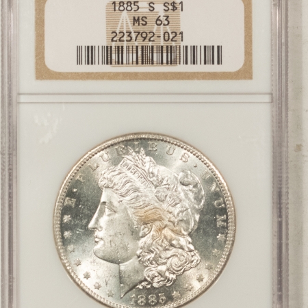 New Store Items 1885-S MORGAN DOLLAR – NGC MS-63, LUSTROUS & CHOICE!