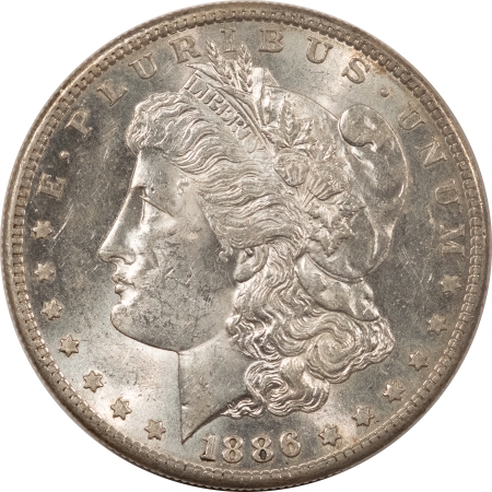 Morgan Dollars 1886-S MORGAN DOLLAR – FRESH HIGH GRADE, VIRTUALLY UNCIRCULATED – LOOKS CHOICE!