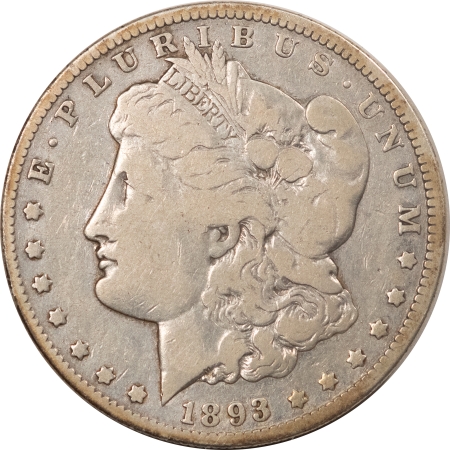Dollars 1893-O MORGAN DOLLAR – CIRCULATED W/ NICE FULL RIMS, TOUGH DATE!