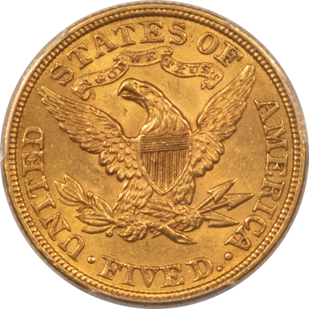 $5 1899 $5 LIBERTY HEAD GOLD HALF EAGLE – PCGS MS-62