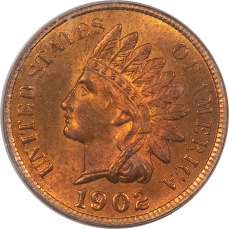Indian 1902 INDIAN CENT – PCGS MS-64 RB, OLD GREEN HOLDER & PREMIUM QUALITY!