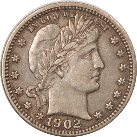 Barber Quarters 1902 BARBER QUARTER – NICE HIGH GRADE EXAMPLE, AND VIRTUALLY ORIGINAL AU!