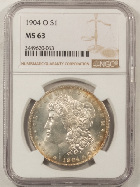 Morgan Dollars 1904-O MORGAN DOLLAR – NGC MS-63, PREMIUM QUALITY!