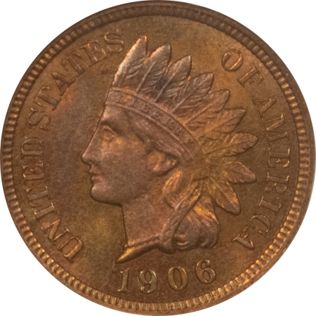 Indian 1906 INDIAN CENT – NGC MS-65 RB, OLD FATTIE HOLDER, PRETTY & PREMIUM QUALITY!