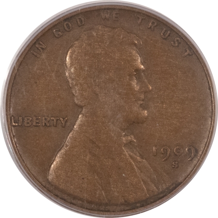 Lincoln Cents (Wheat) 1909-S LINCOLN CENT – PCGS VF-20, ORIGINAL!