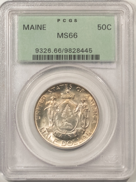 New Certified Coins 1920 MAINE COMMEMORATIVE HALF DOLLAR – PCGS MS-66, OGH, FRESH & PREMIUM QUALITY!
