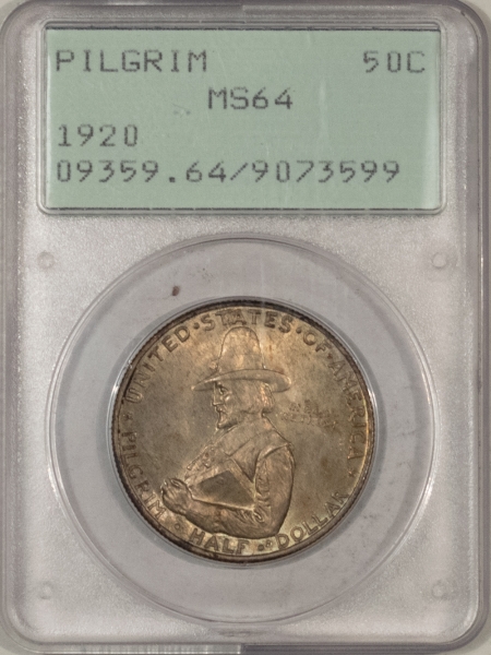 New Certified Coins 1920 PILGRIM COMMEMORATIVE HALF DOLLAR – PCGS MS-64, ORIGINAL, RATTLER & PQ!