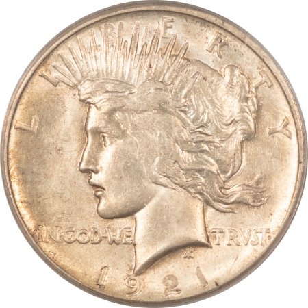 New Certified Coins 1921 PEACE DOLLAR, HIGH RELIEF – PCGS MS-62, LOOKS 63! PREMIUM QUALITY!