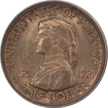 New Certified Coins 1921 MISSOURI COMMEMORATIVE HALF DOLLAR – PCGS MS-64, ORIGINAL TONED & NEAR GEM!