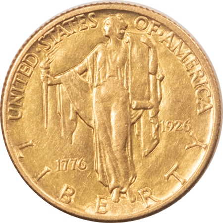 Early Commems 1926 $2.50 SESQUICENTENNIAL GOLD COMMEMORATIVE – NEARLY UNCIRCULATED, CLEANED