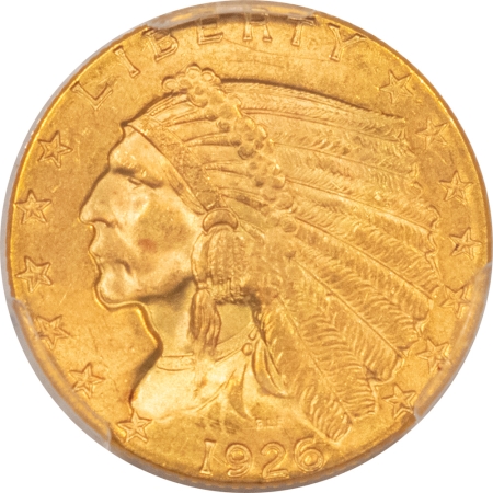 $2.50 1926 $2.50 INDIAN HEAD GOLD – PCGS MS-65, LUSTROUS GEM!