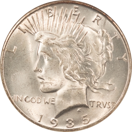 New Certified Coins 1935-S PEACE DOLLAR – NGC MS-63, FATTIE HOLDER, PREMIUM QUALITY++!