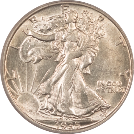 New Certified Coins 1935-S WALKING LIBERTY HALF DOLLAR – ICG AU-55, LOOKS 58! PREMIUM QUALITY!