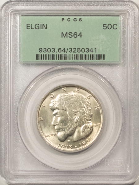 New Certified Coins 1936 ELGIN COMMEMORATIVE HALF DOLLAR – PCGS MS-64, OGH & PREMIUM QUALITY!