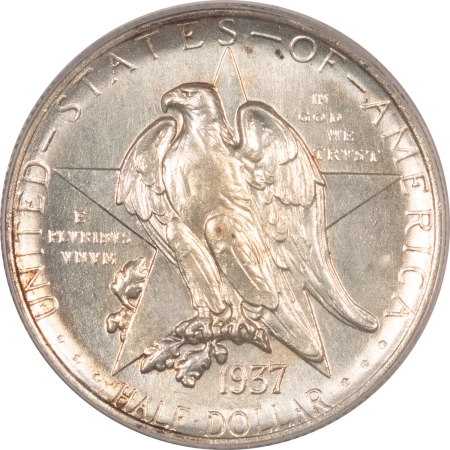 New Certified Coins 1937 TEXAS COMMEMORATIVE HALF DOLLAR – PCGS MS-64, PL OBVERSE & TONED REVERSE