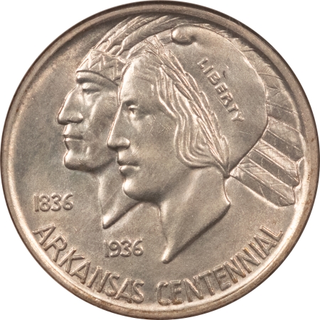 New Certified Coins 1938 ARKANSAS COMMEMORATIVE HALF DOLLAR – NGC MS-64, ORIGINAL, WHITE!