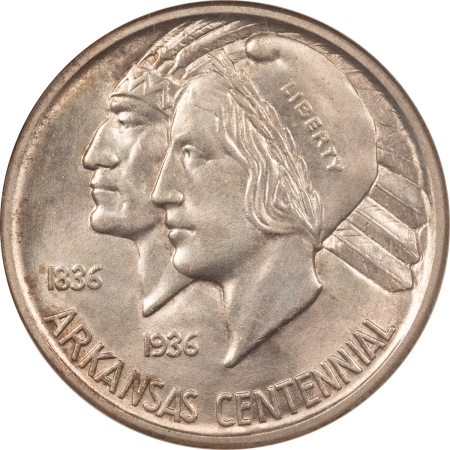 New Certified Coins 1938-D ARKANSAS COMMEMORATIVE HALF DOLLAR – NGC MS-65, ORIGINAL GEM, MINTAGE!