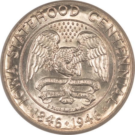 New Certified Coins 1946 IOWA COMMEMORATIVE HALF DOLLAR – SEGS MS-65, NICE WHITE & PRICED RIGHT