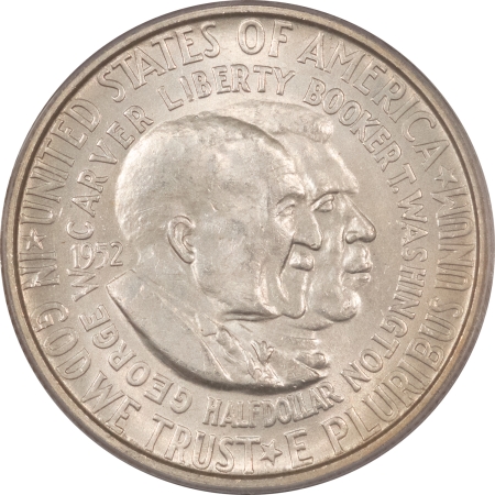 New Certified Coins 1952-D WASHINGTON-CARVER COMMEMORATIVE HALF DOLLAR – PCGS MS-64, FRESH WHITE!
