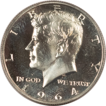 New Store Items 1964 SILVER PROOF KENNEDY HALF DOLLAR – ACCENTED HAIR, WHITE GEM PROOF!
