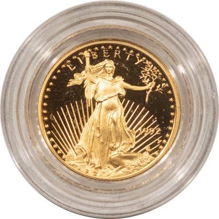 American Gold Eagles, Buffaloes, & Liberty Series 1992 $5 1/10 OZ PROOF GOLD AMERICAN EAGLE GEM PROOF, COMPLETE W/ BOX & COA