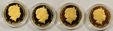 New Store Items 2000 AUSTRALIA SYDNEY OLYMPICS $100 GOLD 4 COIN PICTOGRAM SET, GEM PROOF W/ OGP
