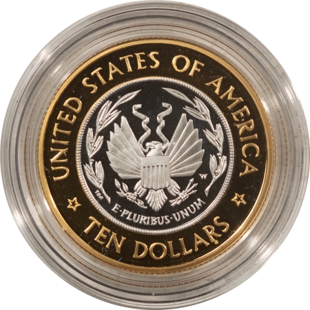 Modern Commems 2000-W LIBRARY OF CONGRESS $10 PROOF BIMETALLIC GOLD/PLATINUM COMMEMORATIVE, OGP