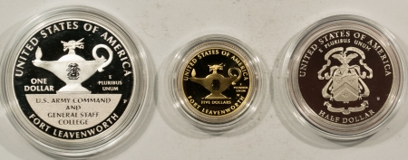 Modern Commems 2013 5-STAR GENERALS COMMEMORATIVE 3 COIN PROOF SET, GOLD $5, SILVER $1, 50C OGP