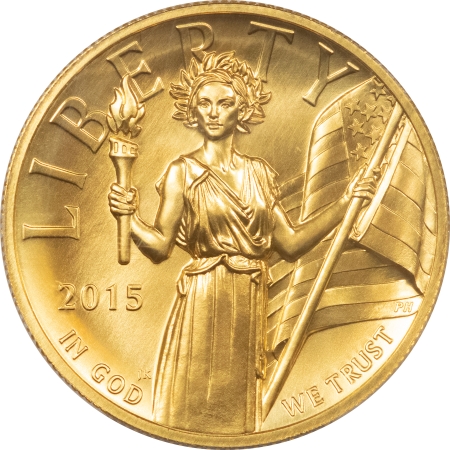 American Gold Eagles, Buffaloes, & Liberty Series 2015-W $100 AMERICAN LIBERTY GOLD HIGH RELIEF .9999 FINE PCGS MS-70 FIRST STRIKE